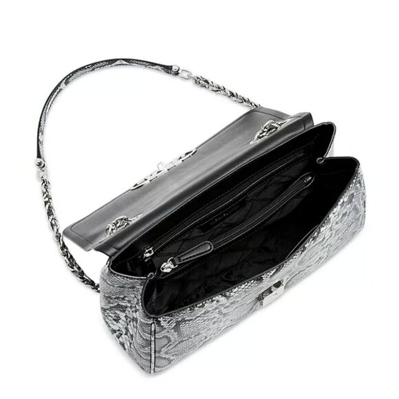 Michael Kors $558 Embossed Leather Snake XL Crossbody Bag NWT - Picture 3 of 11